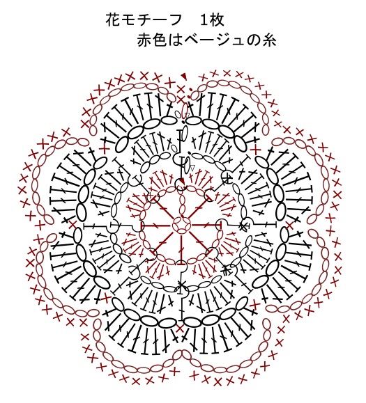 100以上 かぎ編み 花モチーフ 編み図 無料の折り紙画像